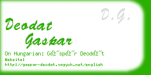deodat gaspar business card